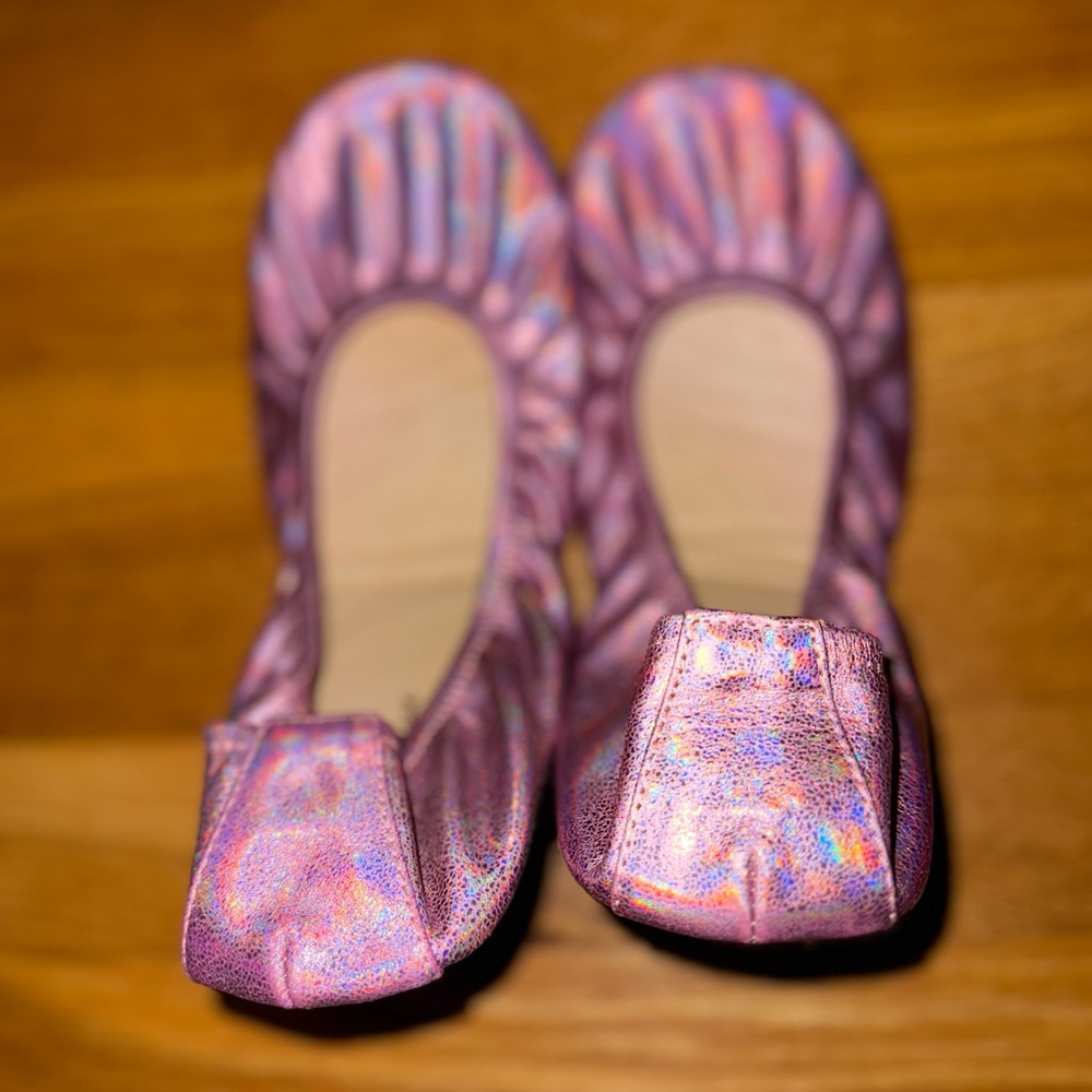 Iridescent Pink Flats for Women